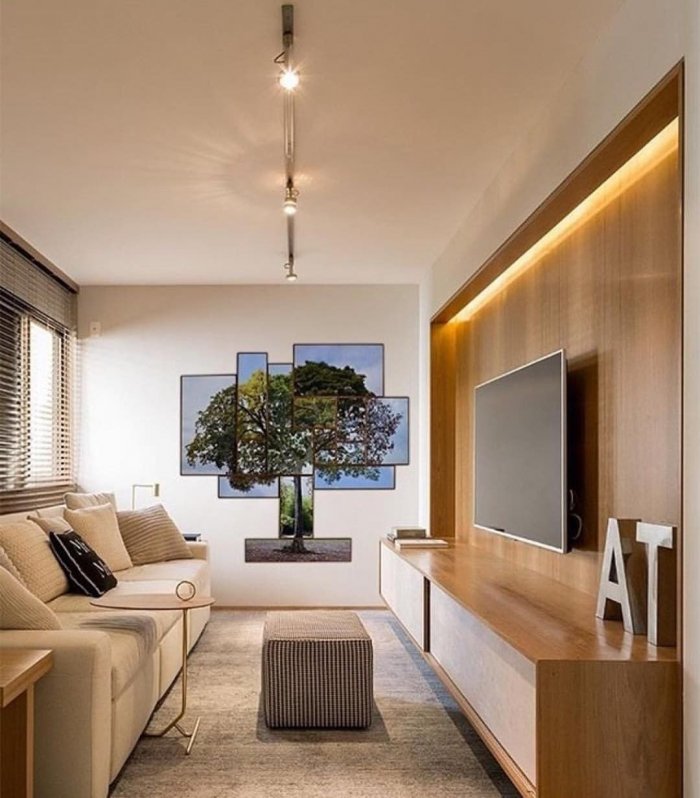 Освещение в интерьере гостиной