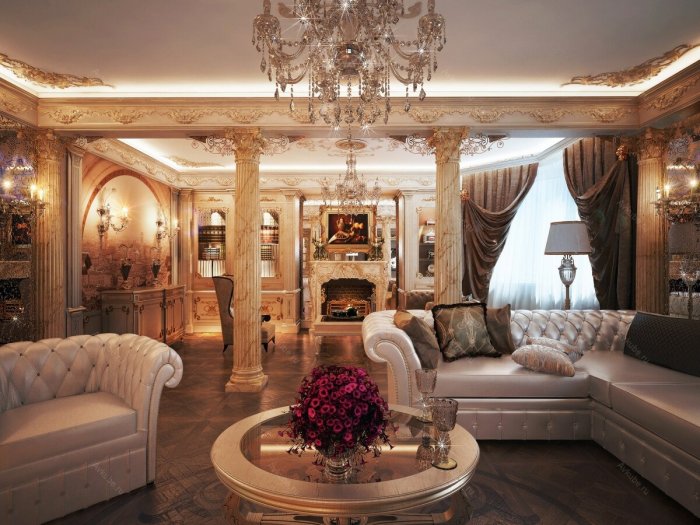 Роскошный интерьер гостиной