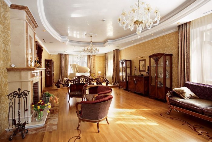 Элитные гостиные в классическом стиле