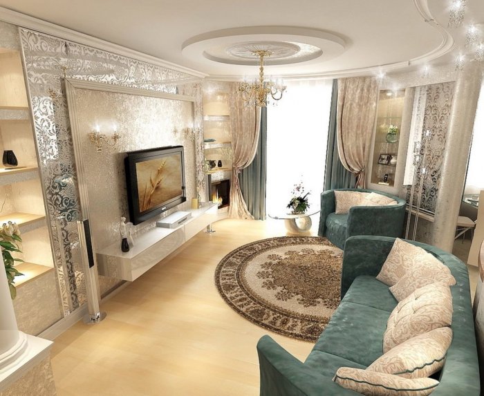 Красивый зал в квартире