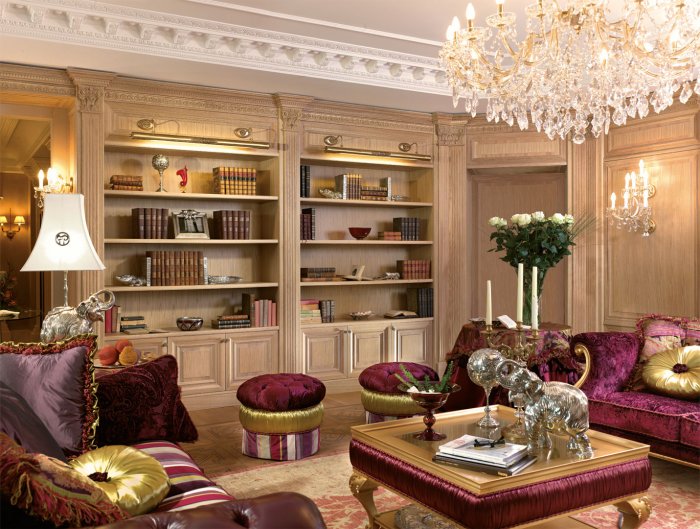 Гостиная c буазери классика