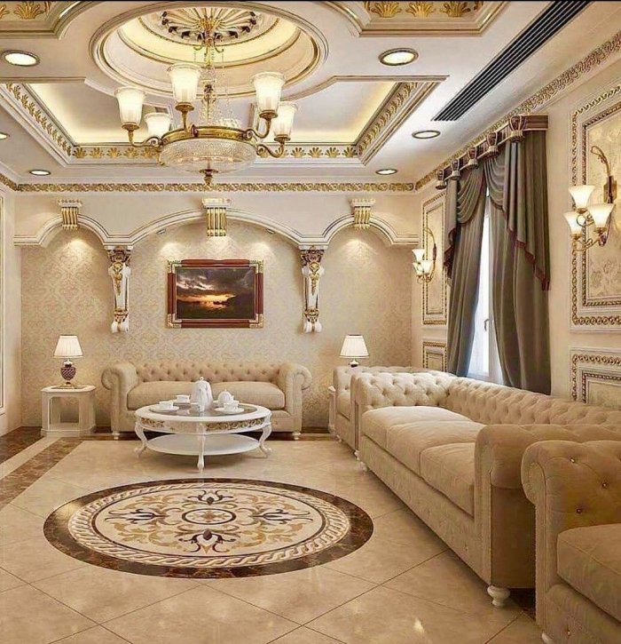 Красивые потолки классика