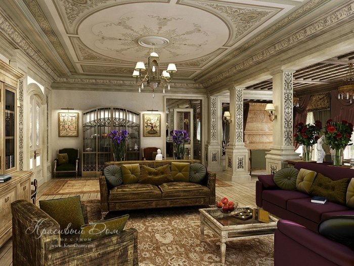 Интерьер загородного дома в классическом стиле