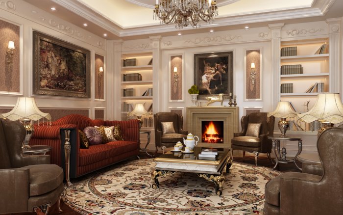 Интерьер гостиной в классическом стиле