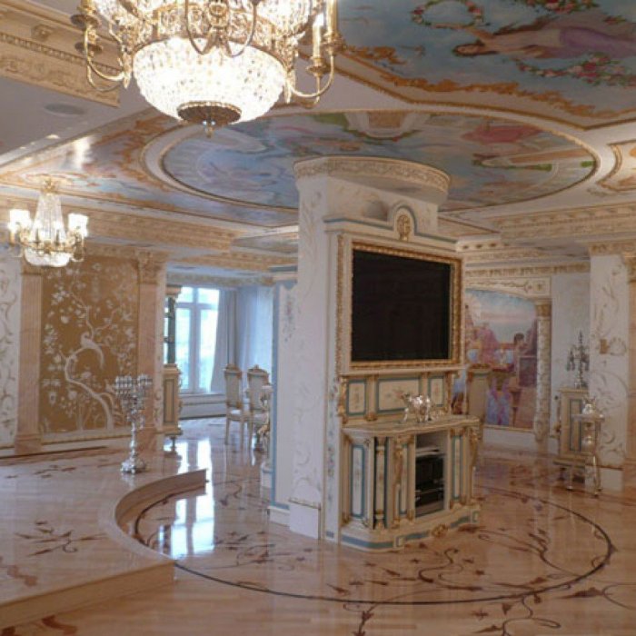 Отделка гостиной в стиле Барокко