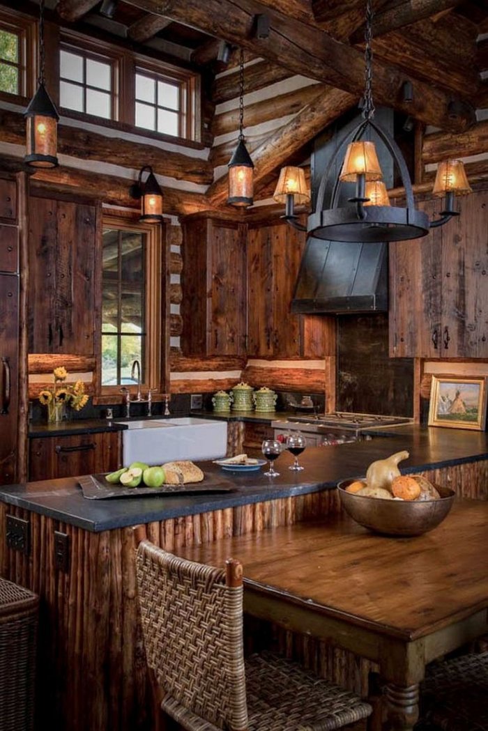 Кухня Викинг деревенский стиль