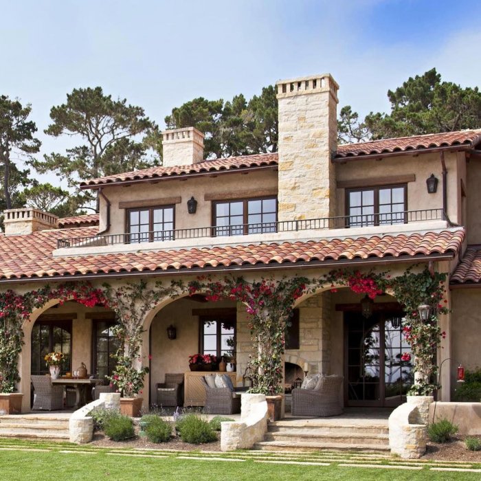 Вилла Средиземноморский стиль фасад