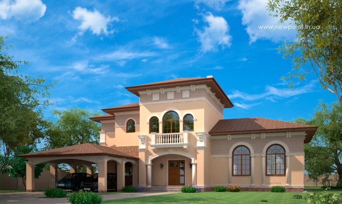 Одноэтажный дом в арабском стиле