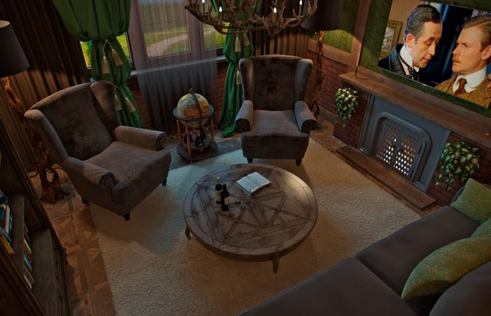 Комната в стиле Шерлока Холмса