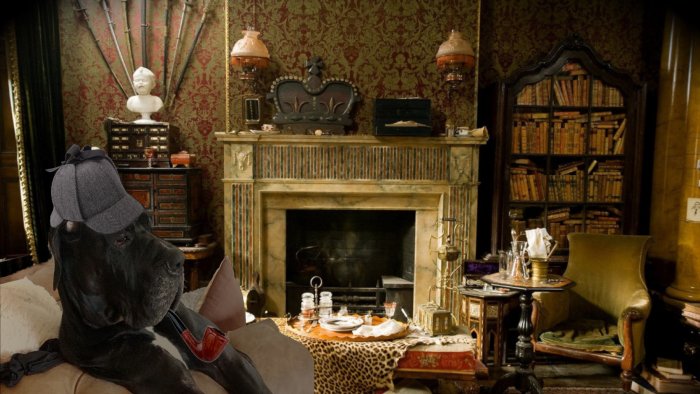 Моменты из фильма Шерлок Холмс Холодное освещение интерьере