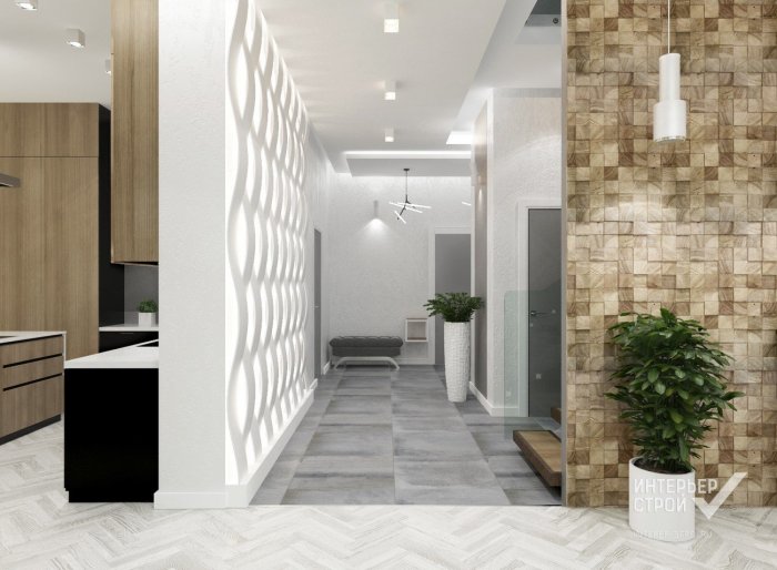 Плитка коридор гостиная и кухня