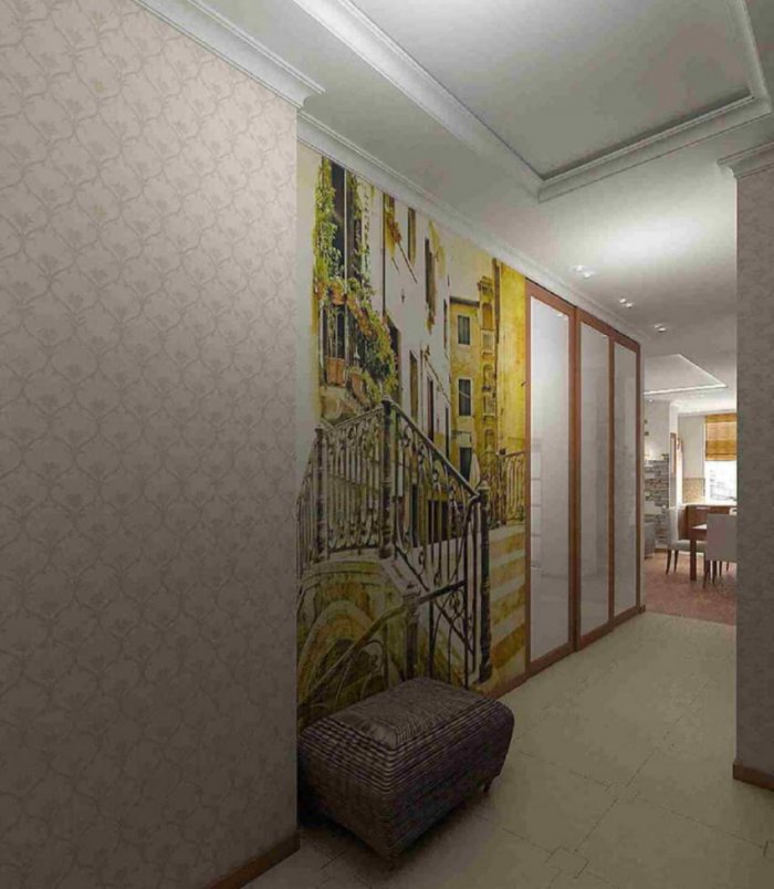 Объемные обои для прихожей