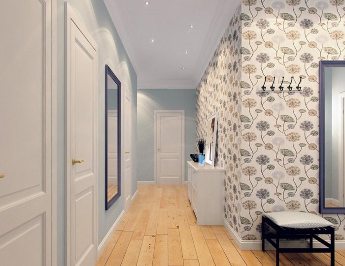 Яркие обои в коридор