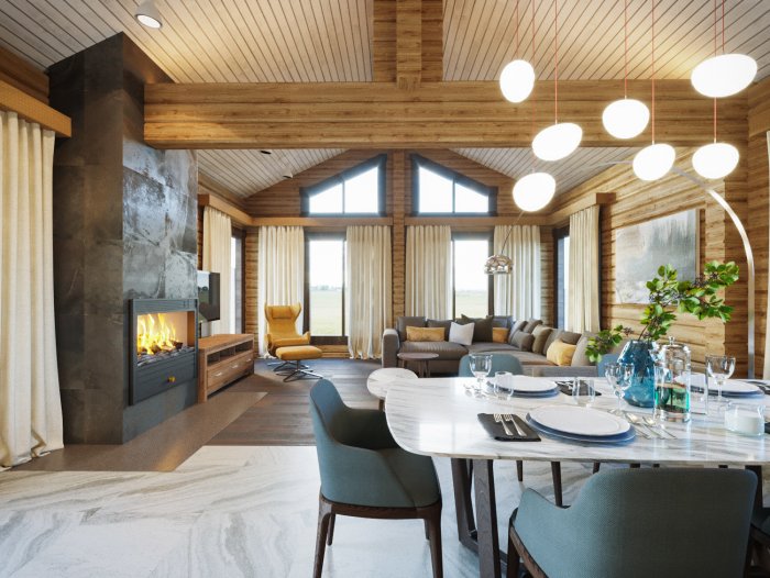 Дизайн банного комплекса в загородном доме