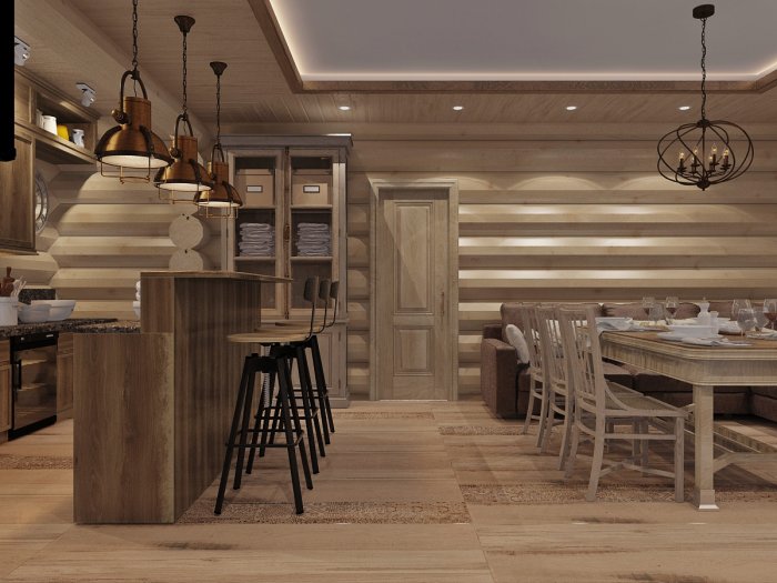 Интерьер банного комплекса внутри