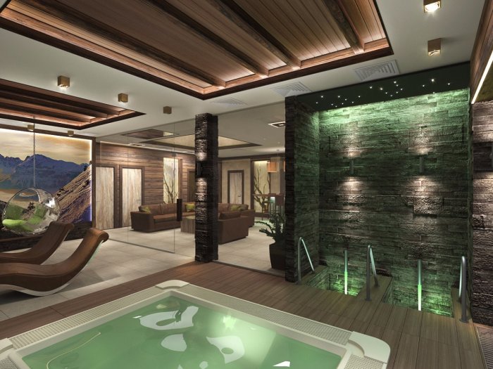 Банный комплекс в современном стиле