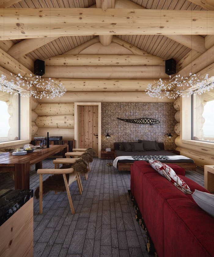 Дом баня внутри