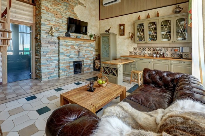 Интерьеры бань в стиле Прованс