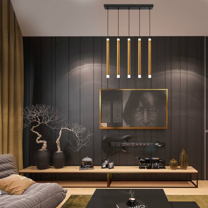 50133/5 Led / подвесные светильники бронза размер