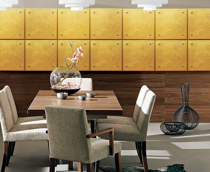 Стеновые панели под золото