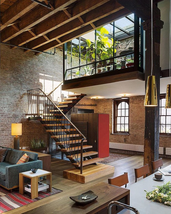 Загородный дом в стиле лофт