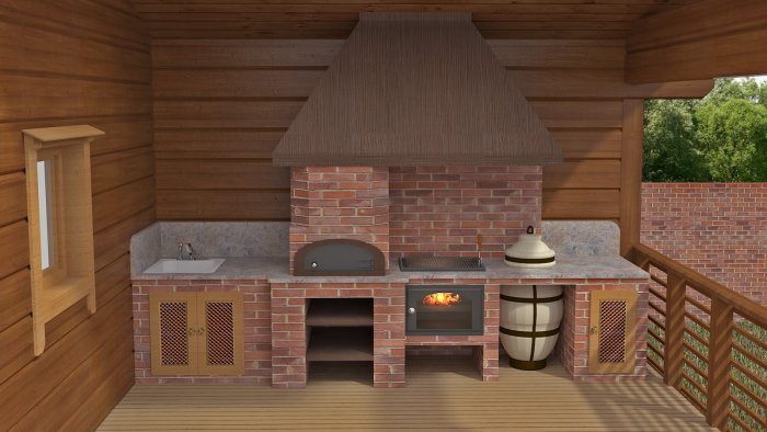 Печь для летней кухни