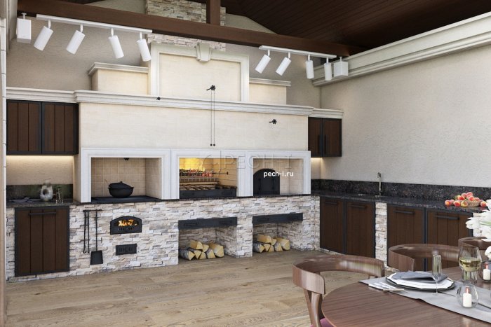 Фото русс печки с барбекю до 6 метров