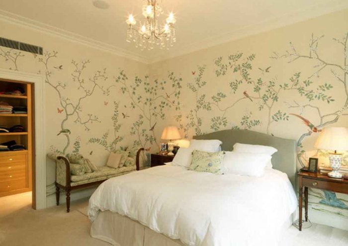 Модные обои для спальни