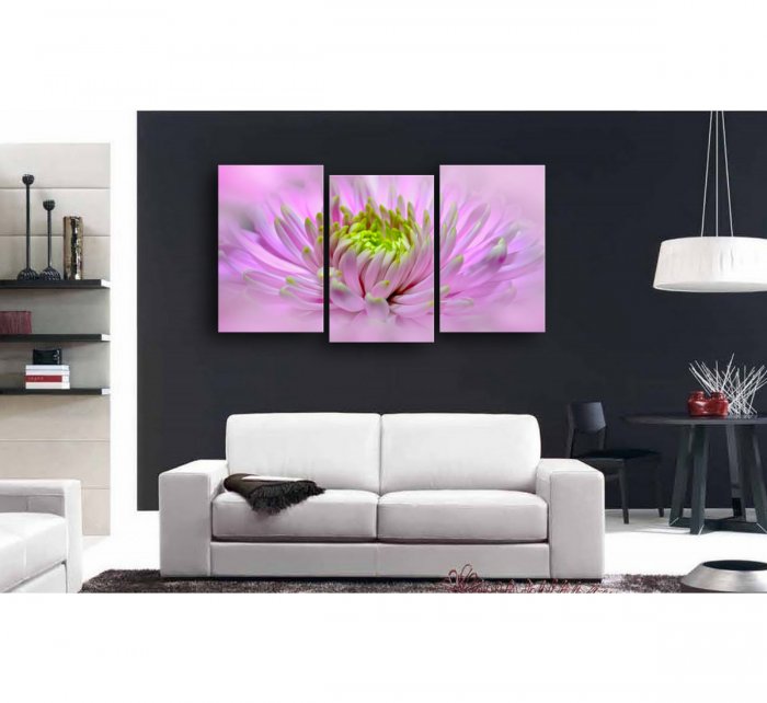 Модульные картины на стекле в интерьере