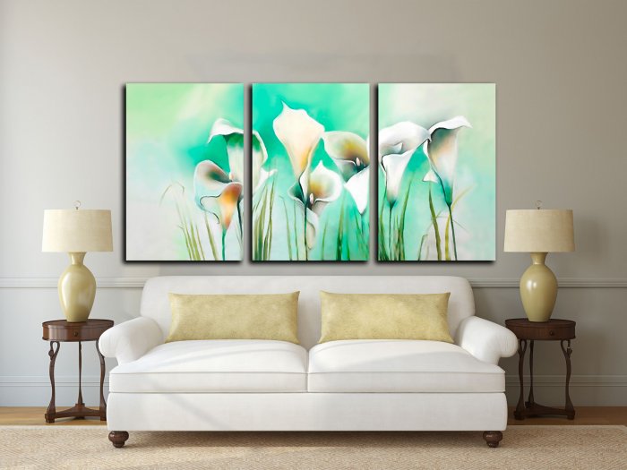 Модульная картина белая