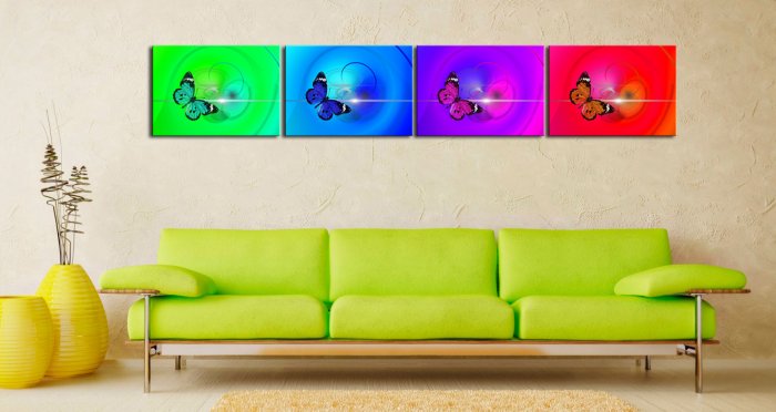 Модульные картины в интерьере