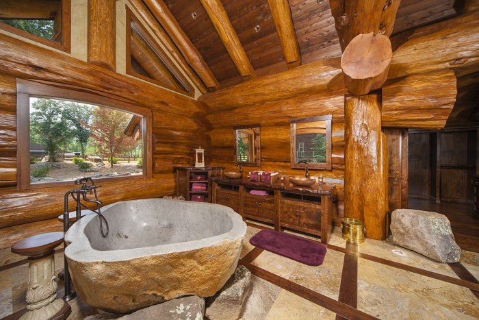 Дом из бревна большого диаметра интерьер