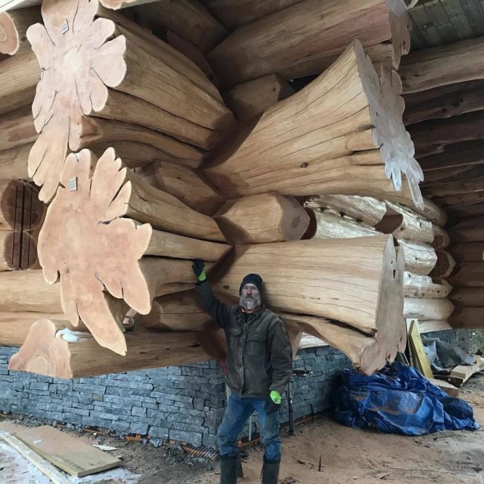 Рубка срубов Секвойя