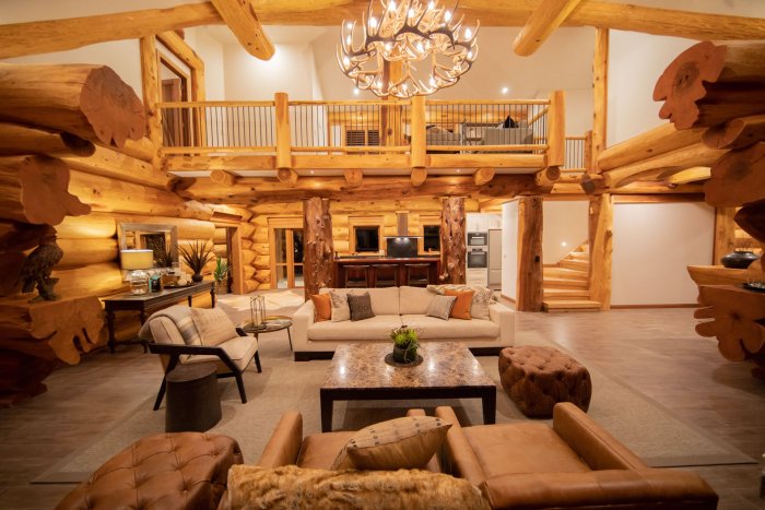 Интерьер Шале дикий сруб