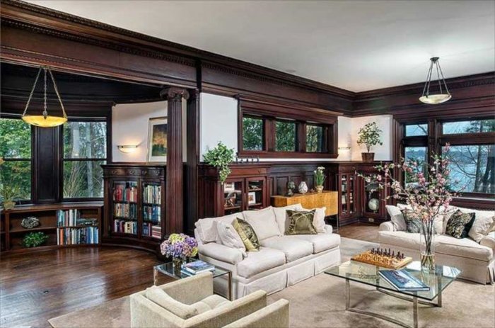 Особняки в Америке интерьер