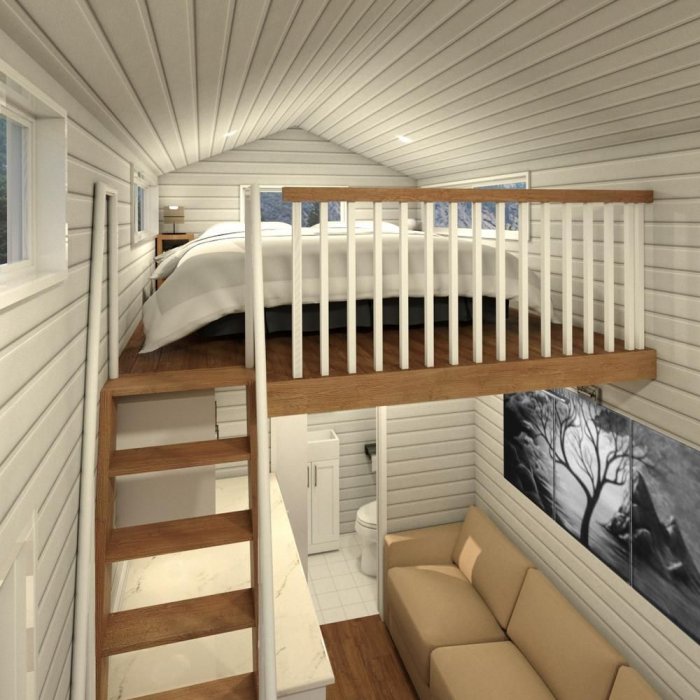 Домик со спальным местом под крышей