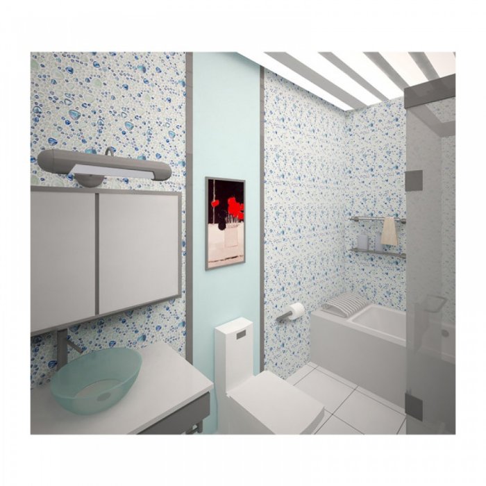 Стеновая панель ПВХ STARLINE 348 Жемчужная мозаика 2700х250х8 мм