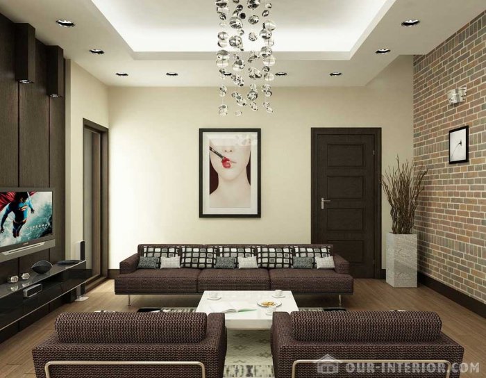 Стены в гостиной