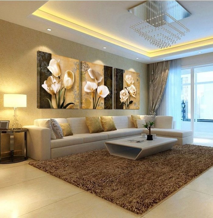 Декор в гостиной в современном