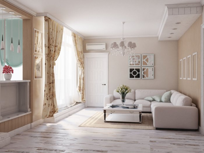 Светлая гостиная Прованс