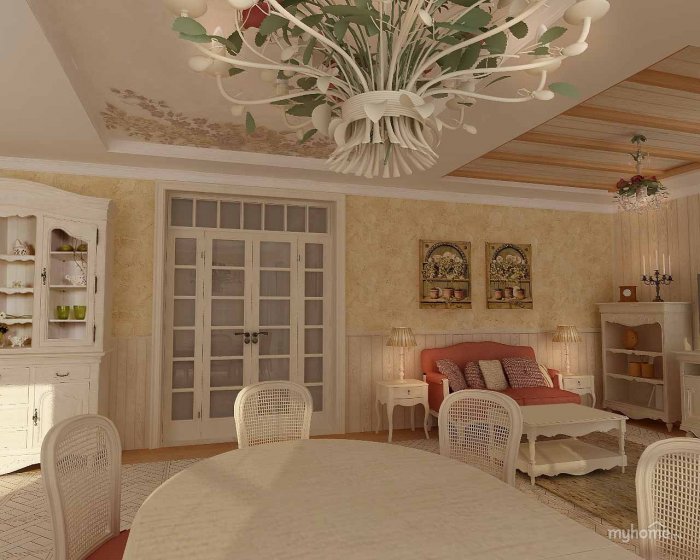 Интерьер коттеджа в стиле Прованс