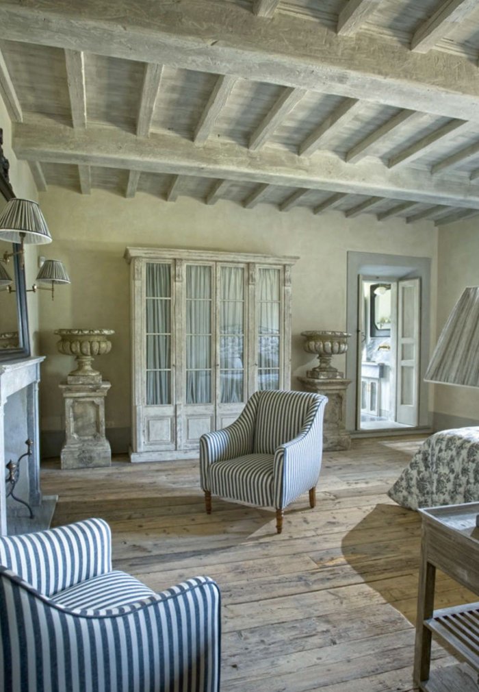 Деревянные потолки в стиле Прованс