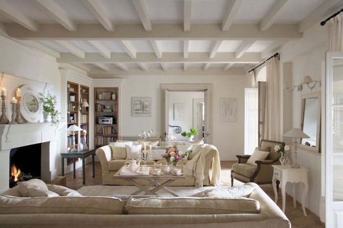 Потолок в стиле Кантри и Прованс