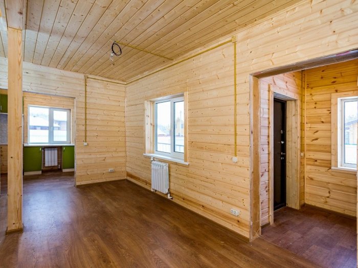 Отделка каркасного дома с нутри