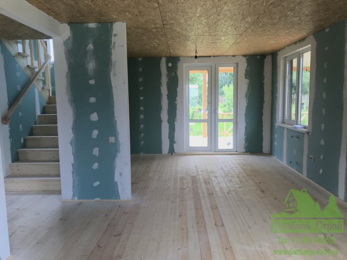 Внутренняя отделка каркасного дома гипсокартоном