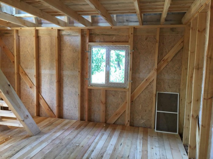 Щитовой дом изнутри