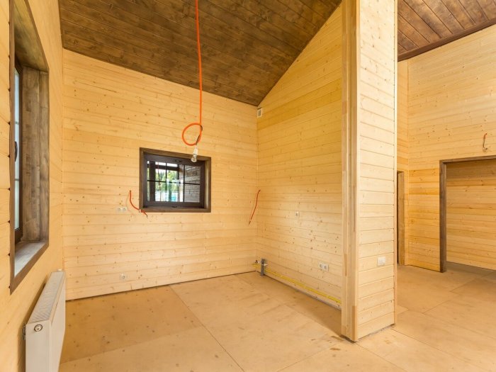 Внутренняя отделка стен имитацией бруса