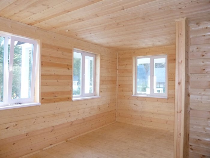 Отделка каркасного дома внутри