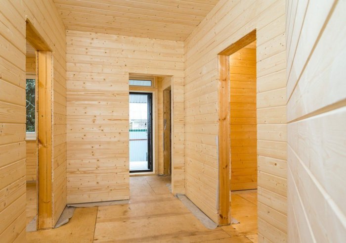 Отделка каркасного дома с нутри