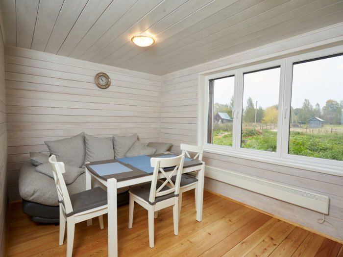 Отделка каркасного домика